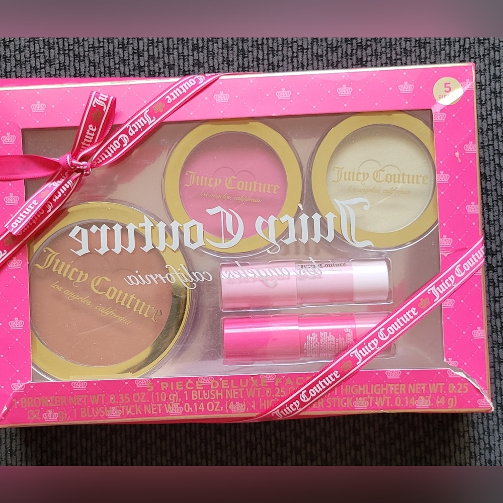 NIB! Juicy Couture 5-piece deluxe makeup set - Bronzer, Blush, Highlighter